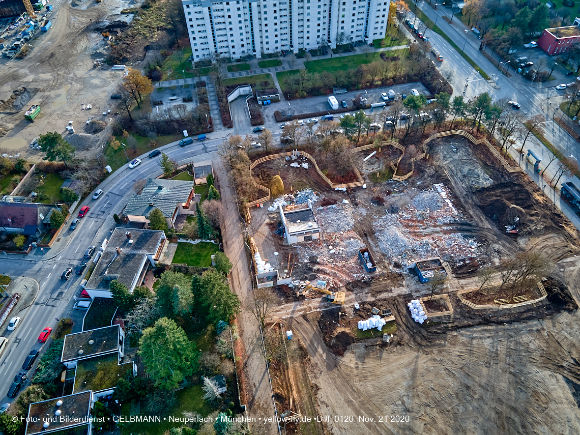 21.11.2020 - Bauplatz der Grundschule in Neuperlach in München